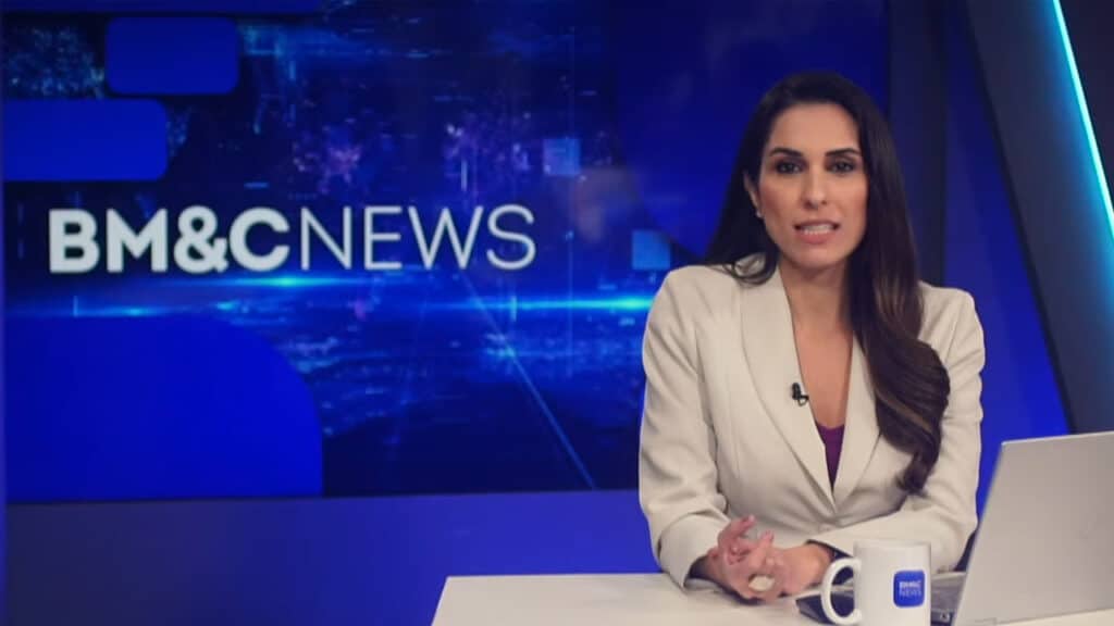 Paula Moraes, apresentadora e CEO da BM&C News