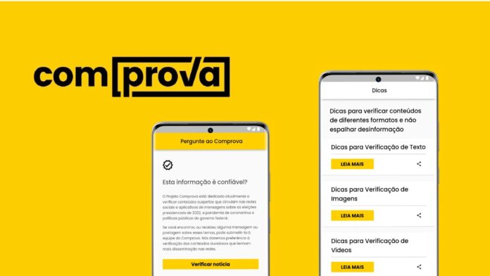 O aplicativo para celular do Projeto Comprova, foi o vencedor do Best of 2022, na categoria Melhores apps do bem.