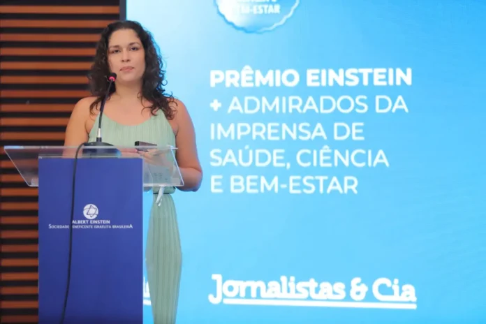 Paula Felix vence o Prêmio Einstein +Admirados da Imprensa de Saúde, Ciência e Bem-Estar 2023