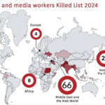 Mapa FIJ jornalistas mortos 2024 credito FIJ